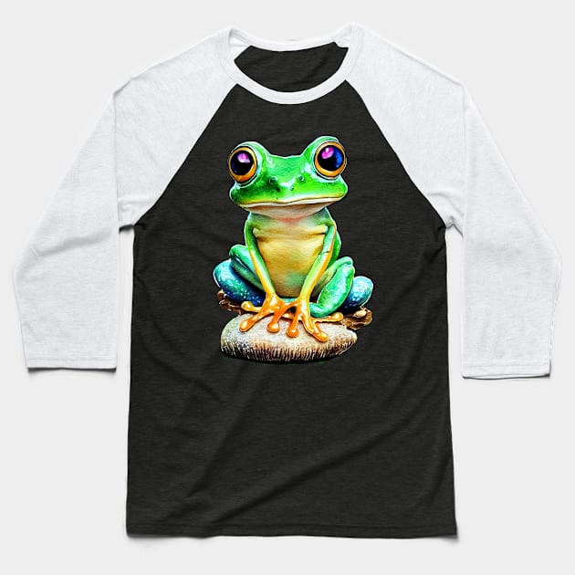 Frog Baseball T-Shirt by Kinhakamaka